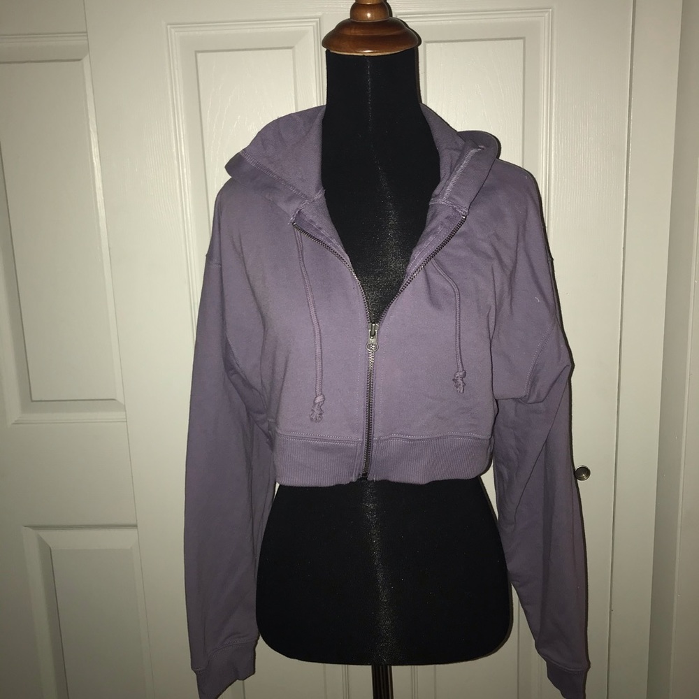 Wild Fable Purple Cropped Hoodie